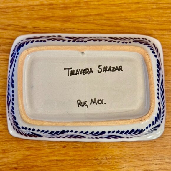 Mexican Talavera Pottery Blue Tray and Two Tequila Glasses - Handmade - Picture 10 of 10